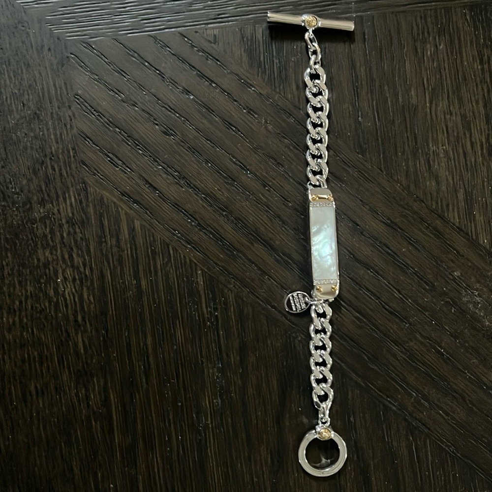 Henri Bendel Silver and White Bracelet